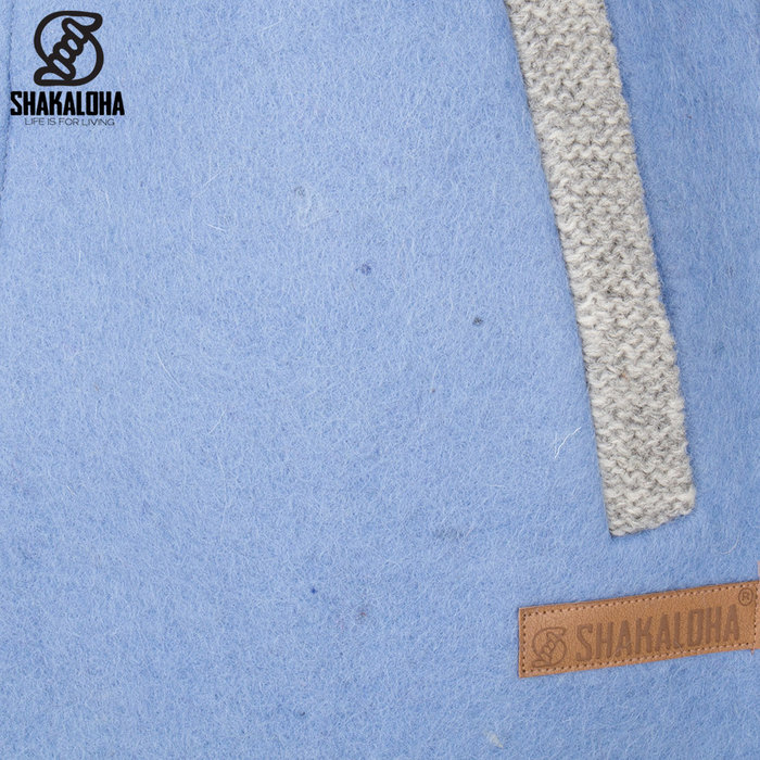 Shakaloha Shakaloha Gestrickte Wollweste Baseball ZH mit Baumwollfutter und abnehmbarer Kapuze – Damen – Handgefertigt in Nepal aus Schafwolle