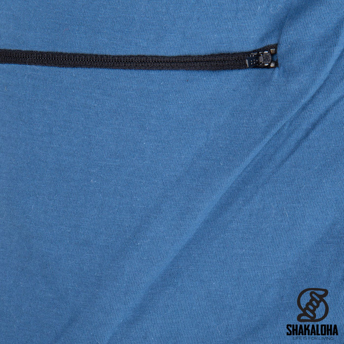 Shakaloha Shakaloha Veste en Laine Tricoté Baseball ZH Bleu clair avec Doublure en coton et Capuche détachable - Femmes - Fabriqué à la main au Népal en laine de mouton