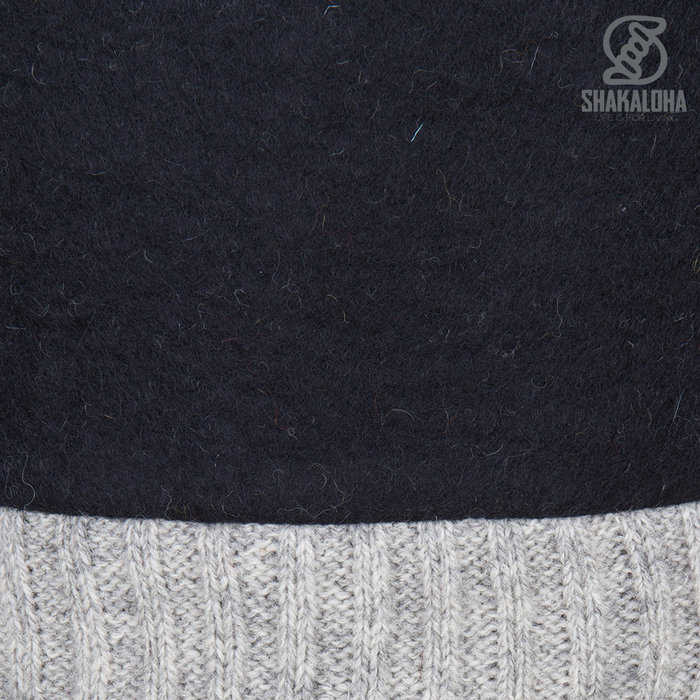 Shakaloha Shakaloha Gestrickte Wollweste Baseball ZH mit Baumwollfutter und abnehmbarer Kapuze – Damen – Handgefertigt in Nepal aus Schafwolle