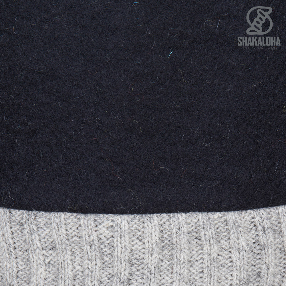 Shakaloha Shakaloha Gestrickte Wollweste Baseball ZH mit Baumwollfutter und abnehmbarer Kapuze – Damen – Handgefertigt in Nepal aus Schafwolle