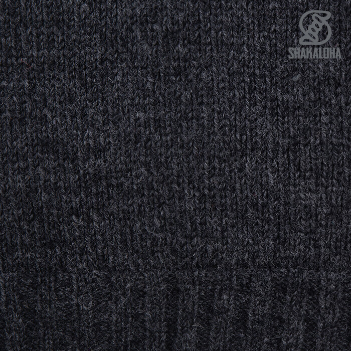 Shakaloha Shakaloha Veste en Laine Tricoté Chamonix Anthracite avec Doublure en Peluche et Capuche - Hommes - Uni - Fabriqué à la main au Népal en laine de mouton