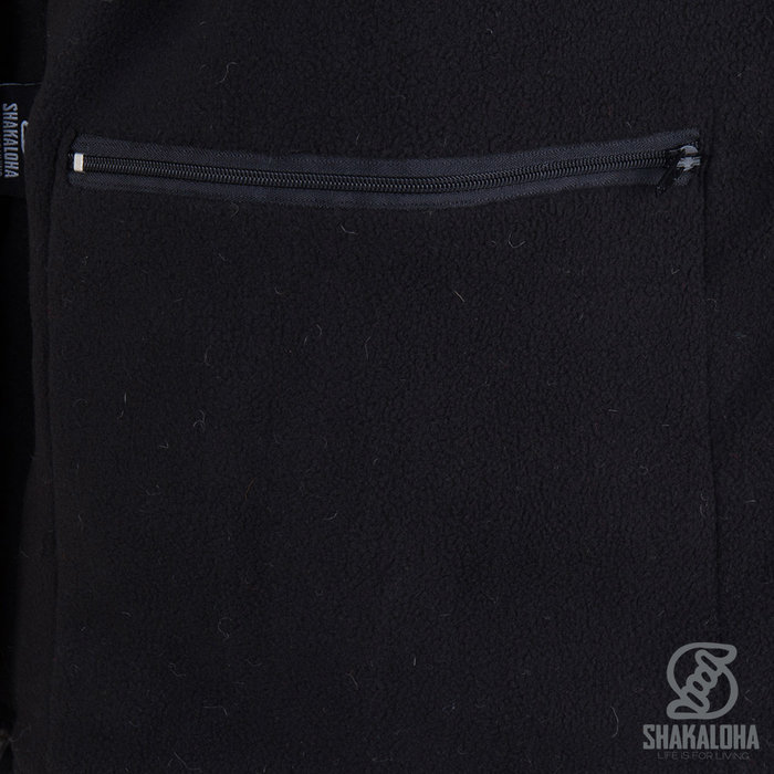 Shakaloha Shakaloha Gebreid Wollen Vest Patch ZH  met Fleece Voering en Afneembare Capuchon - Man/Uni - Handgemaakt in Nepal van Schapenwol