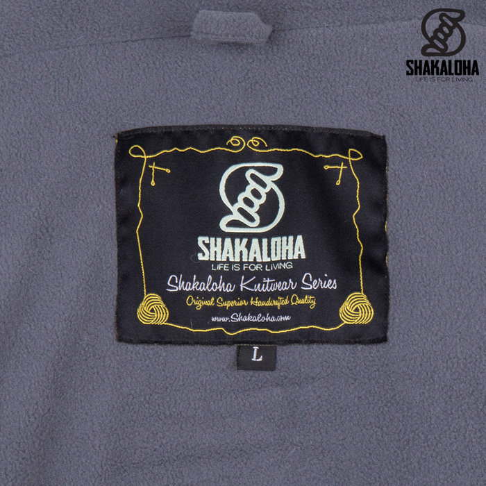 Shakaloha Shakaloha Gebreid Wollen Vest Buster ZH  met Fleece Voering en Afneembare Capuchon - Man/Uni - Handgemaakt in Nepal van Schapenwol