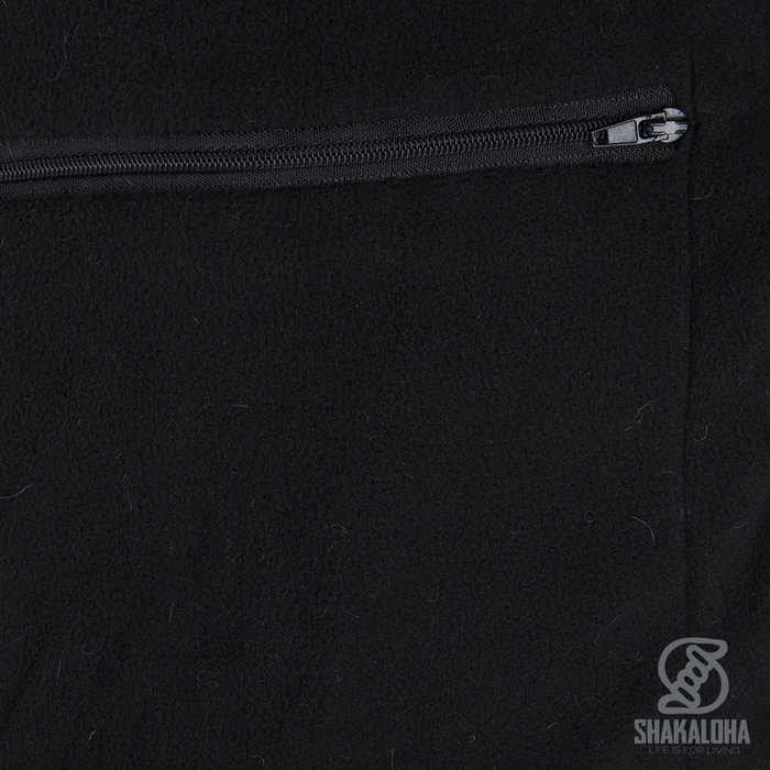 Shakaloha Chaleco de punto de lana Shakaloha con parche ZH, forro polar y capucha desmontable - Mujer - Hecho a mano en Nepal con lana de oveja