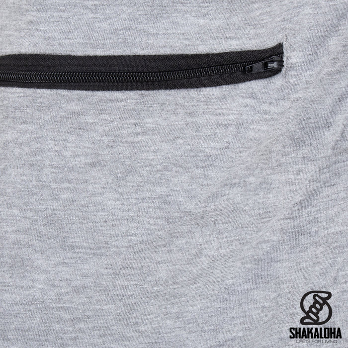 Shakaloha Chaleco de lana de punto Shakaloha Crawford ZH gris con forro de algodón y capucha desmontable - Mujer - Hecho a mano en Nepal con lana de oveja