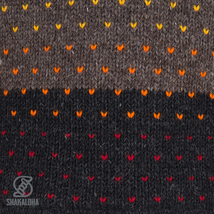 Shakaloha Shakaloha Knitted Woolen Jacket Riddle ZH Natural colors with Fleece Lining and Detachable Hood - Woman - Handmade in Nepal from sheep's wool