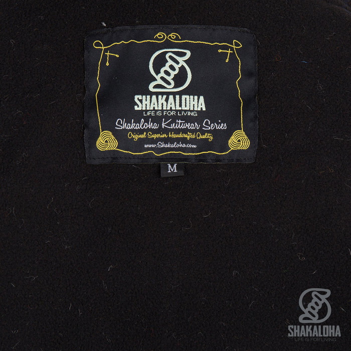 Shakaloha Shakaloha Knitted Woolen Jacket Riddle ZH Natural colors with Fleece Lining and Detachable Hood - Woman - Handmade in Nepal from sheep's wool