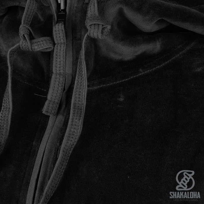 Shakaloha Chaqueta de terciopelo negro W Vamp