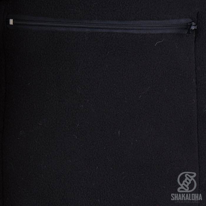 Shakaloha Shakaloha Gebreid Wollen Vest Patch ZH  met Fleece Voering en Afneembare Capuchon - Dames - Handgemaakt in Nepal van Schapenwol