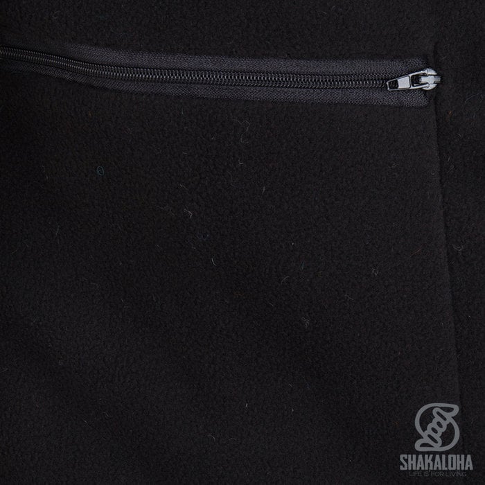 Shakaloha Shakaloha Veste en Laine Tricoté Patch ZH Couleur rouge bleu rouille avec Doublure en polaire et Capuche détachable - Femmes - Fabriqué à la main au Népal en laine de mouton