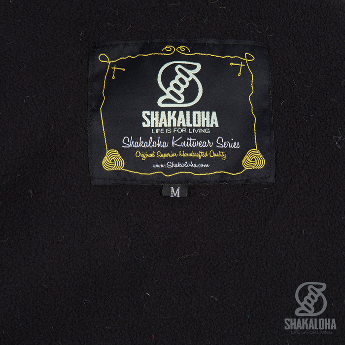 Shakaloha Shakaloha Gestrickte Wollweste Patch ZH Faded Multicolor mit Fleecefutter und abnehmbarer Kapuze – Damen – Handgefertigt in Nepal aus Schafwolle