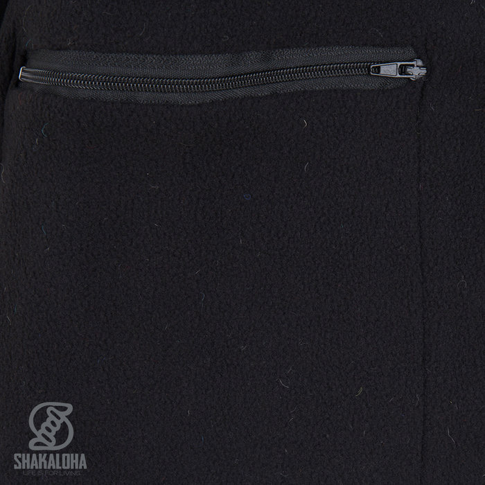 Shakaloha Shakaloha Gestrickte Wollweste Patch ZH Faded Multicolor mit Fleecefutter und abnehmbarer Kapuze – Damen – Handgefertigt in Nepal aus Schafwolle