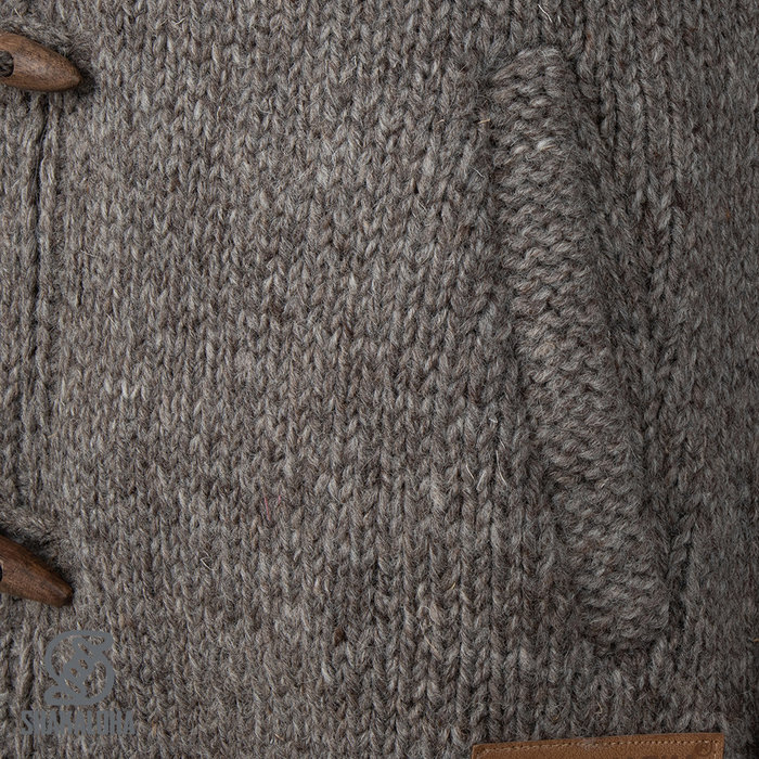 Shakaloha Shakaloha Gestrickte Wollweste Woodcord DLX mit Fleecefutter und abnehmbarer Kapuze – Damen – Handgefertigt in Nepal aus Schafwolle