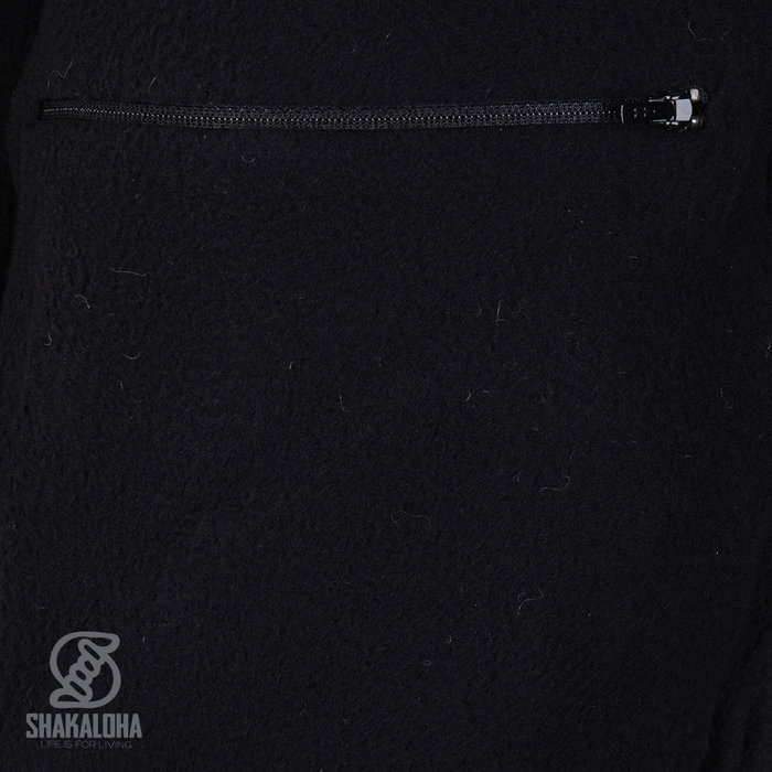 Shakaloha Shakaloha Gestrickte Wollweste Woodcord DLX mit Fleecefutter und abnehmbarer Kapuze – Damen – Handgefertigt in Nepal aus Schafwolle