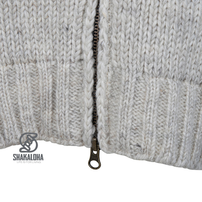 Shakaloha Shakaloha Gebreid Wollen Vest Woodcord DLX  met Fleece Voering en Afneembare Capuchon - Dames - Handgemaakt in Nepal van Schapenwol