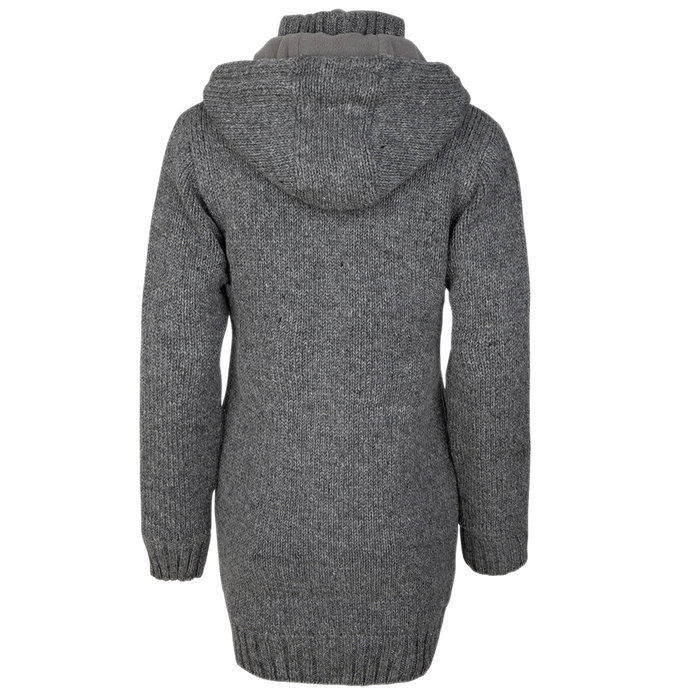 Shakaloha Shakaloha Gebreid Wollen Vest Woodcord DLX  met Fleece Voering en Afneembare Capuchon - Dames - Handgemaakt in Nepal van Schapenwol