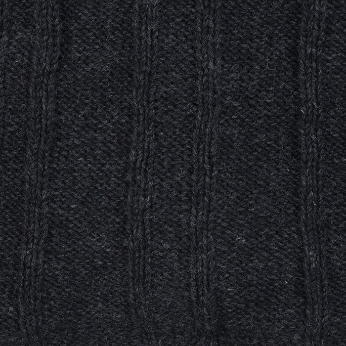 Shakaloha Shakaloha Veste en Laine Tricoté Plata ZH Anthracite avec Doublure en polaire et Capuche détachable - Hommes - Uni - Fabriqué à la main au Népal en laine de mouton