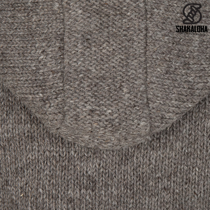 Shakaloha Chaleco de punto de lana Shakaloha Whistler DLX con forro polar y capucha desmontable - Mujer - Hecho a mano en Nepal con lana de oveja