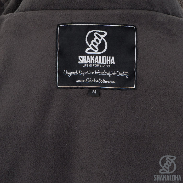 Shakaloha Chaleco de punto de lana Shakaloha Whistler DLX con forro polar y capucha desmontable - Mujer - Hecho a mano en Nepal con lana de oveja