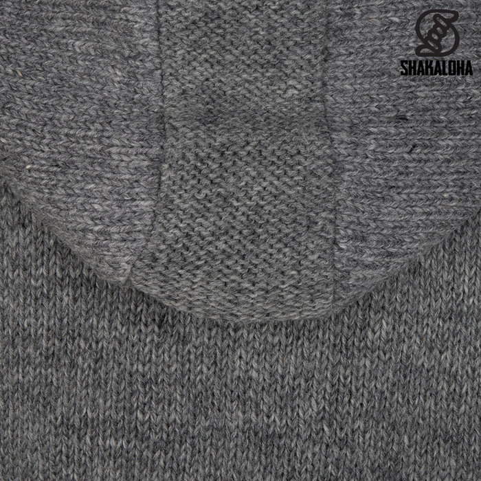 Shakaloha Shakaloha Knitted Woolen Jacket Whistler DLX with Fleece Lining and Detachable Hood - Woman - Handmade in Nepal from sheep's wool