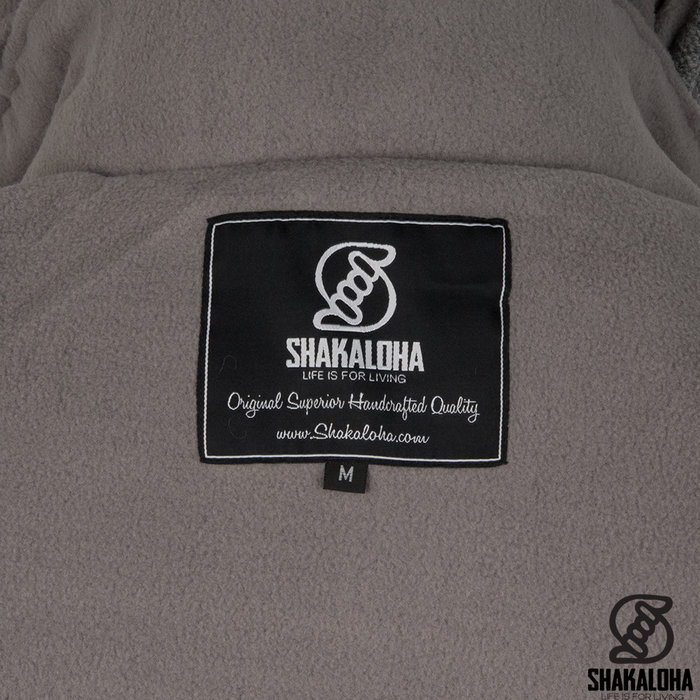 Shakaloha Shakaloha Strick-Wollweste Whistler DLX mit Fleecefutter und abnehmbarer Kapuze – Damen – Handgefertigt in Nepal aus Schafwolle