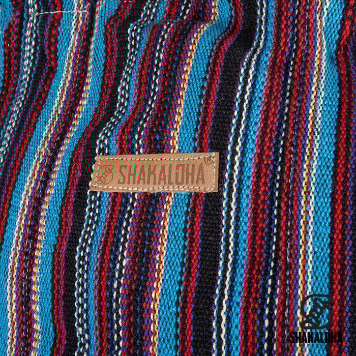 Shakaloha Gestreifte große Strandtasche Heach Bag Blau