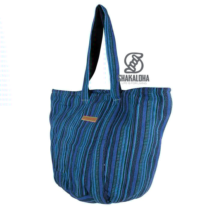 Shakaloha Beach Bag Heach Bag Blauw Gestreept