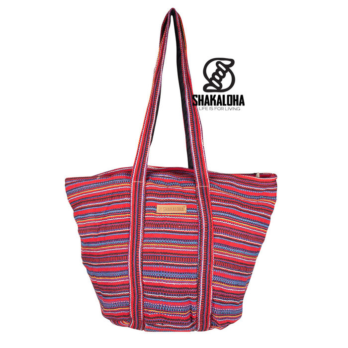 Shakaloha Strandtasche Heah rot gestreift