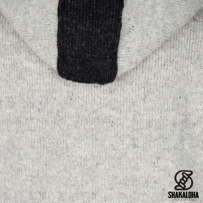 Shakaloha Shakaloha Gebreid Wollen Vest Luxor ZH  met Fleece Voering en Afneembare Capuchon - Man/Uni - Handgemaakt in Nepal van Schapenwol