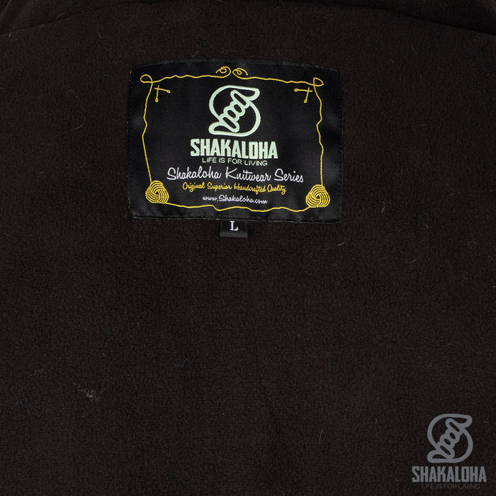 Shakaloha Shakaloha Gebreid Wollen Vest Luxor ZH  met Fleece Voering en Afneembare Capuchon - Man/Uni - Handgemaakt in Nepal van Schapenwol