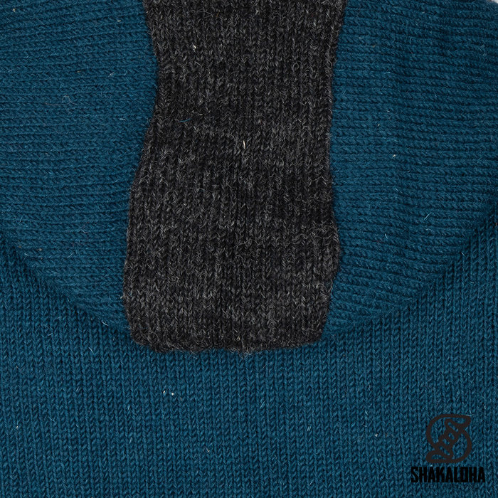 Shakaloha Cardigan en laine tricoté Shakaloha Luxor ZH avec doublure polaire et capuche amovible - Homme / Uni - Fait à la main au Népal à partir de laine de mouton