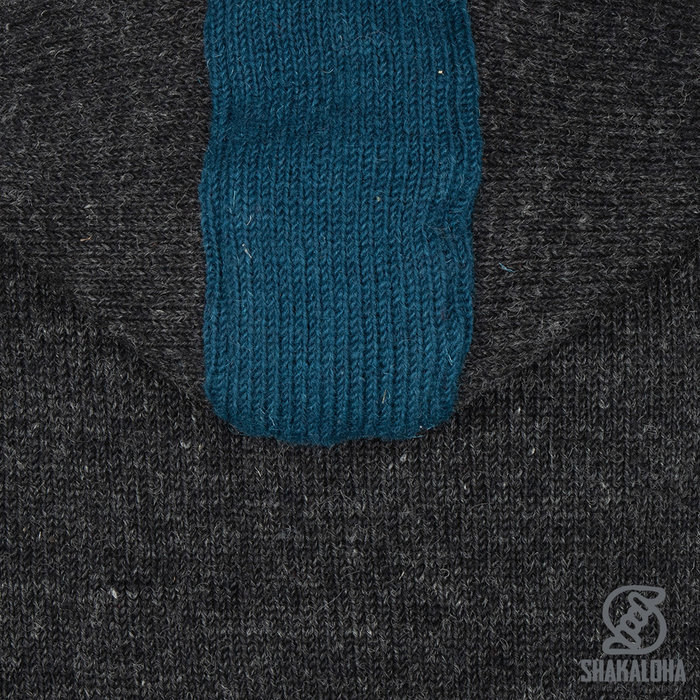 Shakaloha Shakaloha Gebreid Wollen Vest Luxor ZH  met Fleece Voering en Afneembare Capuchon - Man/Uni - Handgemaakt in Nepal van Schapenwol