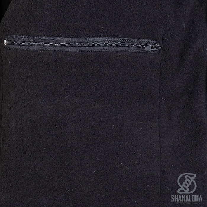 Shakaloha Shakaloha Gebreid Wollen Vest Luxor ZH  met Fleece Voering en Afneembare Capuchon - Man/Uni - Handgemaakt in Nepal van Schapenwol