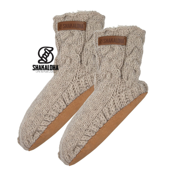 Shakaloha Soled Saturday Socks Beige