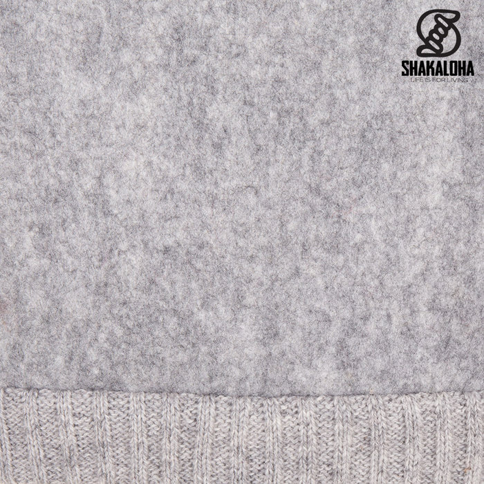 Shakaloha Shakaloha Knitted Wool Cardigan Baseball ZH with Cotton Lining and Detachable Hood - Man/Uni - Handmade in Nepal from Sheep's Wool