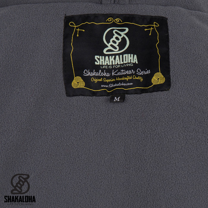 Shakaloha Shakaloha Gebreid Wollen Vest Talbot ZH Beige Licht Bruin met Fleece Voering en Afneembare Capuchon - Man/Uni - Handgemaakt in Nepal van Schapenwol