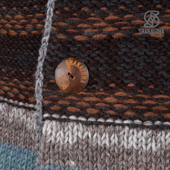 Shakaloha Chaqueta de abrigo de lana para hombre M Esquire LBrown