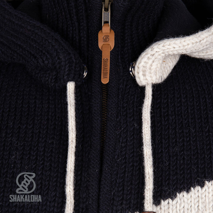 Shakaloha Chaleco de lana beige y negro para hombre M Lancelin ZH