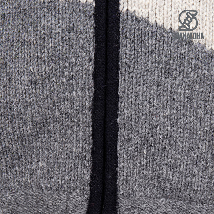 Shakaloha Chaleco de lana beige y negro para hombre M Lancelin ZH