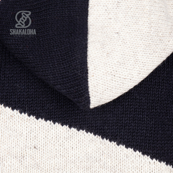 Shakaloha Chaleco de lana beige y negro para hombre M Lancelin ZH