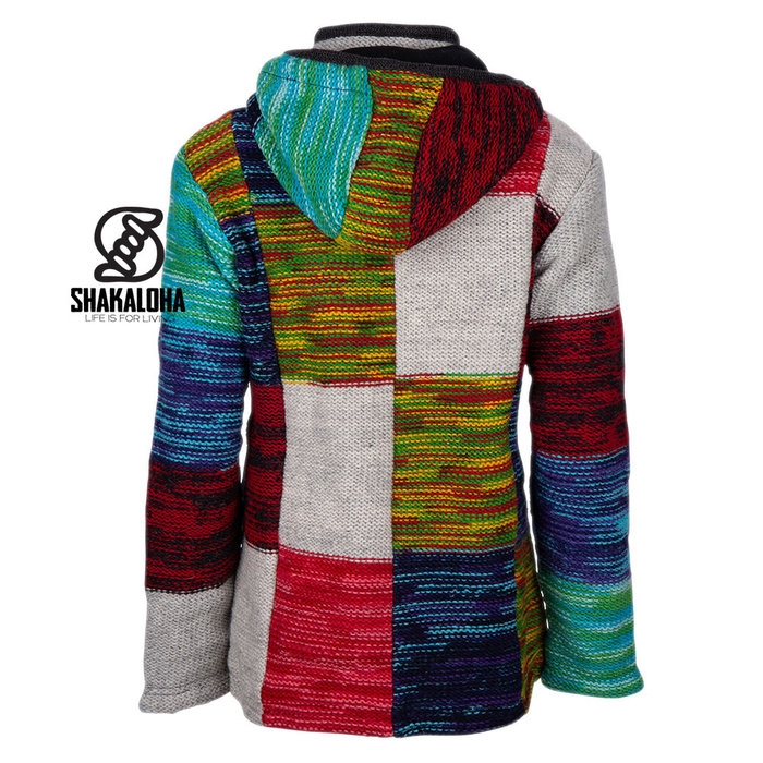 Shakaloha W Revpatch ZH CoolMulti Patchwork Knit Cardigan