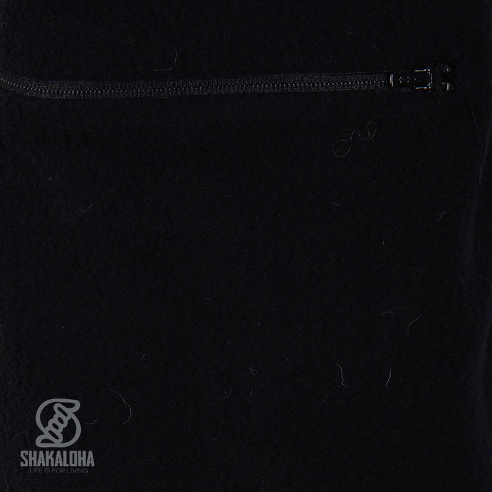 Shakaloha Cárdigan de punto de lana Pendle ZipHood negro/blanco para mujer