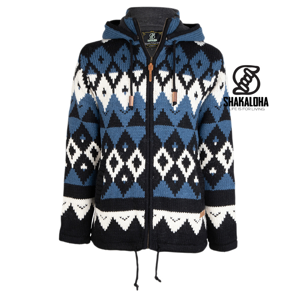 Eskimo Style Blauw Wollen Vest kerels!❄️❄️ - shop.shakaloha.com