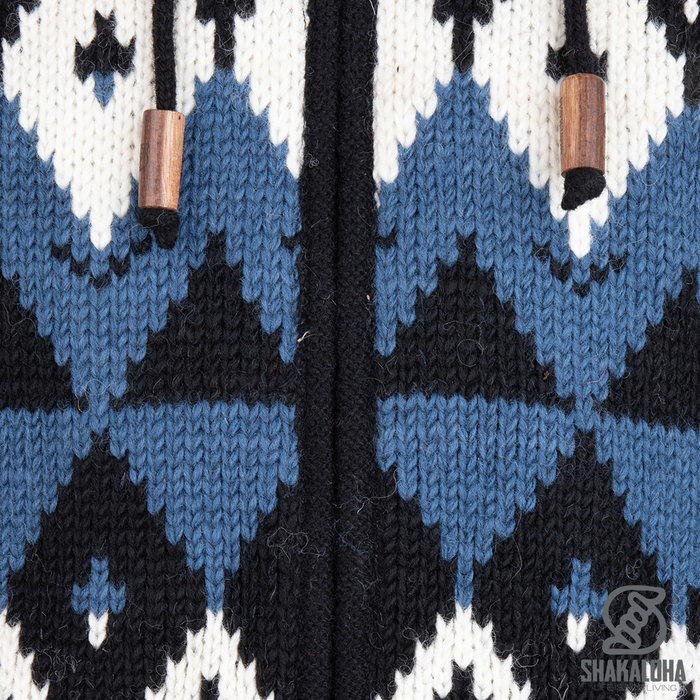 Shakaloha M Iglo ZH Chaleco de invierno azul blanco para hombre