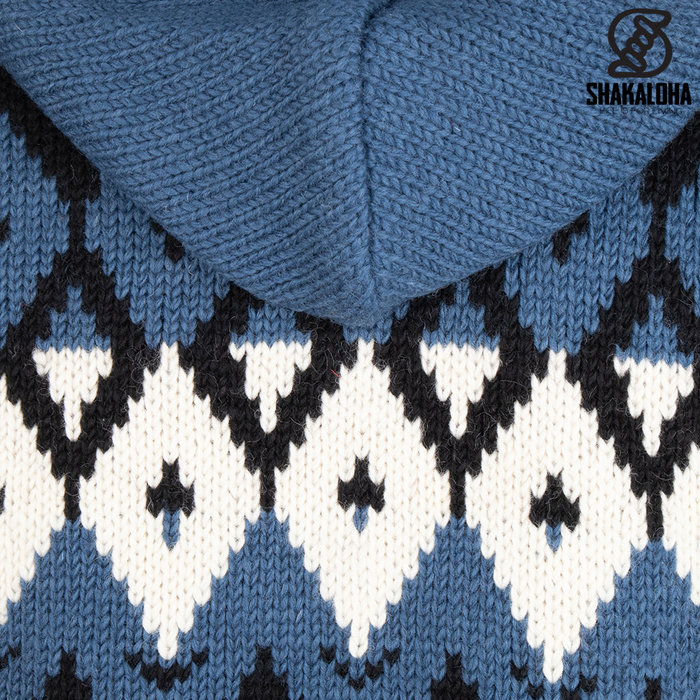 Shakaloha M Iglo ZH Chaleco de invierno azul blanco para hombre