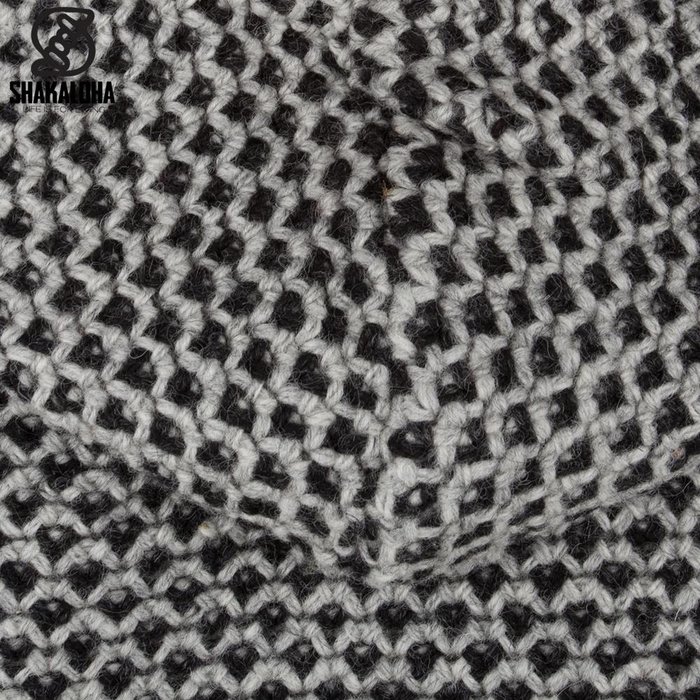 Shakaloha Shakaloha Gebreid Wollen Vest Marlin Grijs met Fleece Voering en Afneembare Capuchon - Man/Uni - Handgemaakt in Nepal van Schapenwol