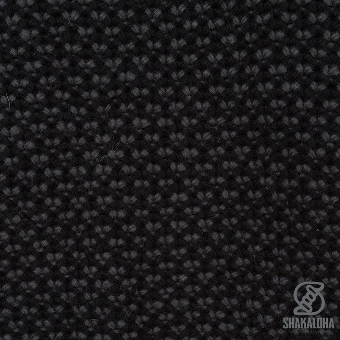 Shakaloha Cardigan en laine tricoté Shakaloha Marlin Black avec doublure en polaire et capuche amovible - Homme/Uni - Fabriqué à la main au Népal à partir de laine de mouton