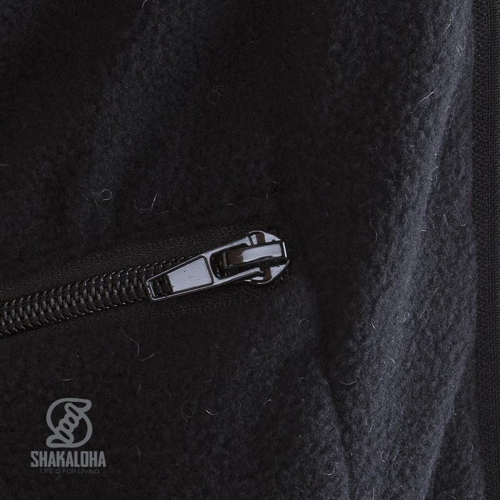 Shakaloha Shakaloha Gebreid Wollen Vest Finn Grijs met Fleece Voering en Afneembare Capuchon - Man/Uni - Handgemaakt in Nepal van Schapenwol