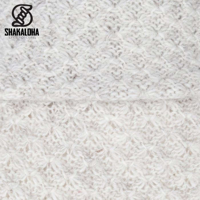 Shakaloha Shakaloha Strickwolle Strickjacke Idol Beige Creme mit Fleecefutter und hohem Kragen - Damen - Handgefertigt in Nepal aus Schafwolle
