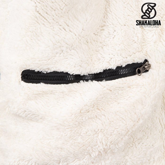 Shakaloha Shakaloha Knitted Wool Cardigan Chamonix ZH with Teddy Fleece Lining and Hood - Man / Uni - Handmade in Nepal from Sheep Wool